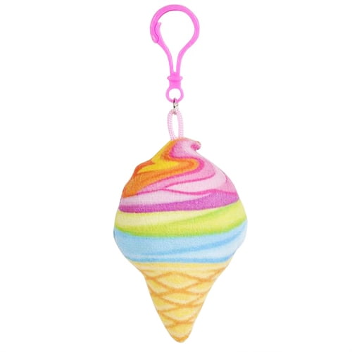 Fashion Gift Cute Colorful Ice Cream Cone Shaped Food Key Chain Key Ring Gift 